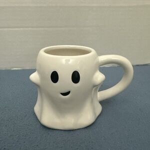Target Threshold White "Smiling" Halloween Ghost Coffee Mug